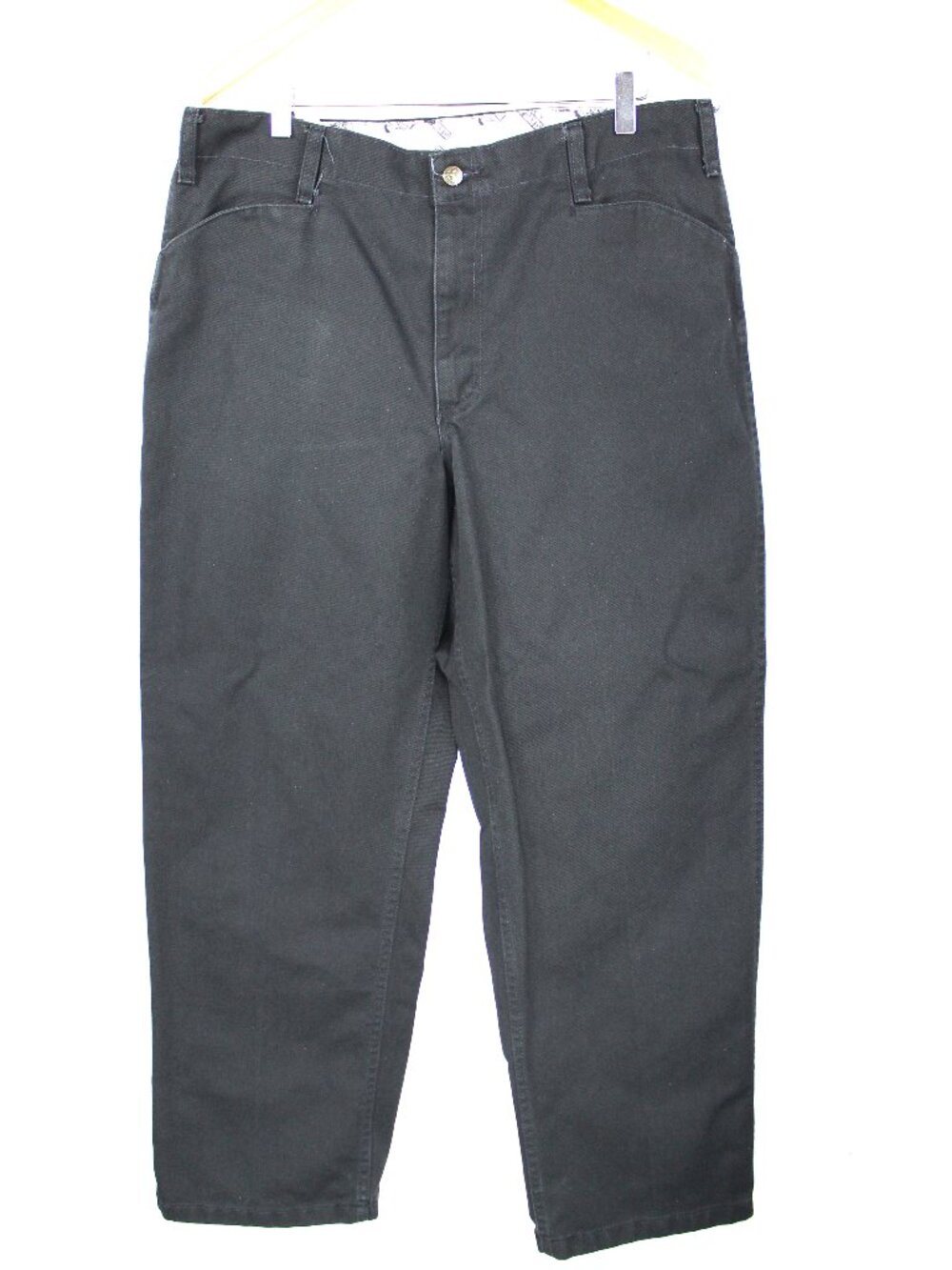 BEN DAVIS ALL BLACK JEANS MEN'S STYLE #694 50% COTTON 50% POLYESTER SZ 38 AS-IS